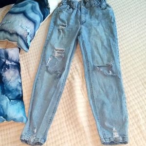 High Waisted Distressed Tinseltown Size 5 Jeans